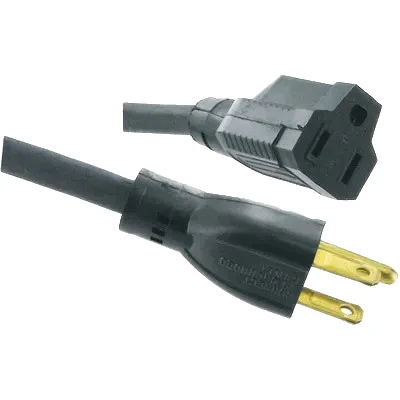 633 Power Cord Black  0.00' (3.05m) NEMA 5-15P To NEMA 5-15R SJ