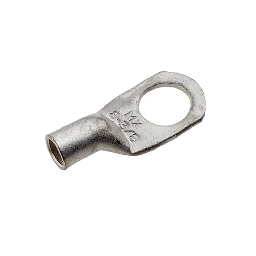 192210226    Ring Terminal Connector 3/8 Stud Flat Sided, Tubular (Battery Lugs) 8 AWG Crimp