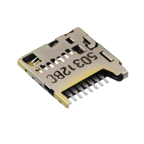 5033981892   Connector 9 (8 + 1) Position Card Secure Digital - microSD™ Surface Mount, Right Angle Gold