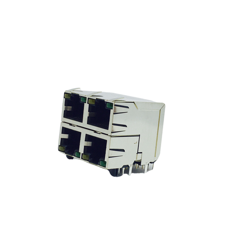 RJSAE-5381-04    Modular Connectors / Ethernet Connectors STACKED MOD JACKS RJ45