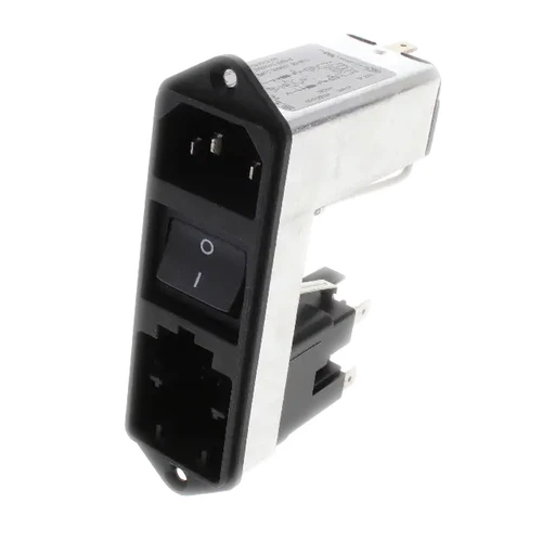 CGA0.6101.151  Power Entry Connector Receptacle, Male Blades Module IEC 320-C14 Panel Mount, Flange
