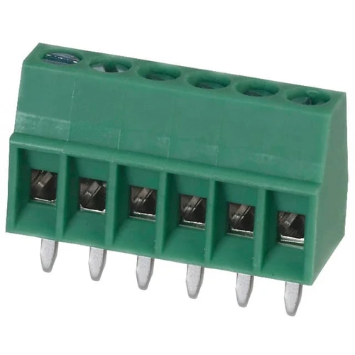 1725698   Connector Terminal Block 6 Position Wire to Board  Horizontal with Board 0.100" (2.54mm) Through Hole :RoHS
