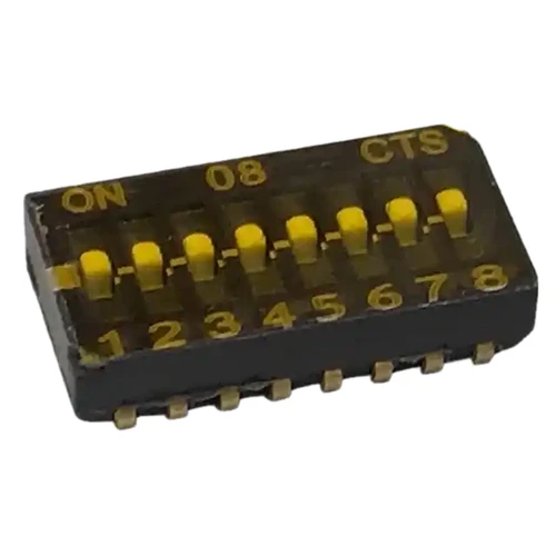 218-8LPSTJ  Dip Switch SPST 8 Position Surface Mount Slide (Standard) Actuator 25mA 24VDC
