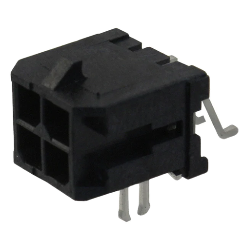 430450406  Connector Header Right Angle 4 position 3MM Surface Mount :RoHS, Cut Tape
