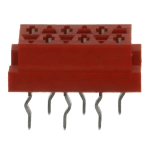 Pack of 2   7-215079-6   Connector 6 Position Receptacle 0.100" (2.54mm) Through Hole Tin :RoHS