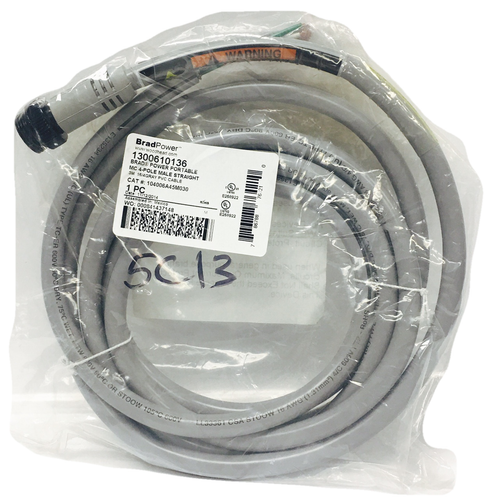 1300610136  Power Portable MC4-Pole Male Straight 16/4 Gray PVC Cale