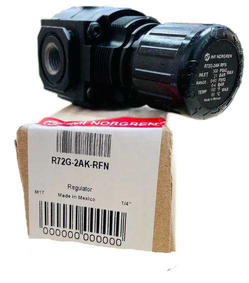 R72G-2AK-RFN  Pressure Regulator, 1/4 PTF, 5 to 60 PSI, 70 scfm, Gauge