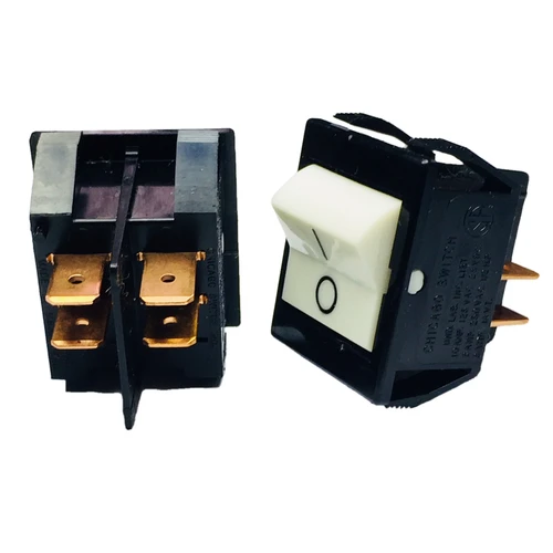 DPST ROCKER SWITCH 10AMP 125VAC 28VD 8AMP 250VAC 1/2HP 14VT