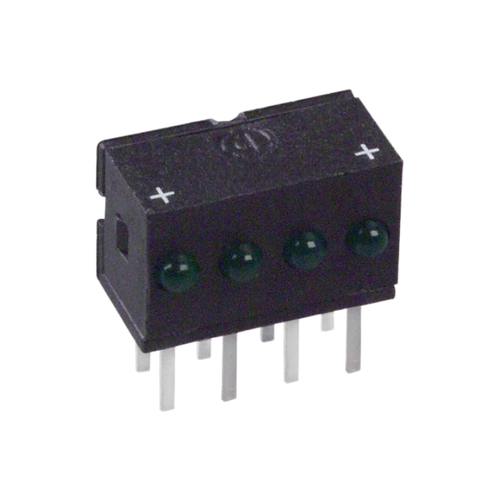 555-4301   LED 2MM QUAD Green