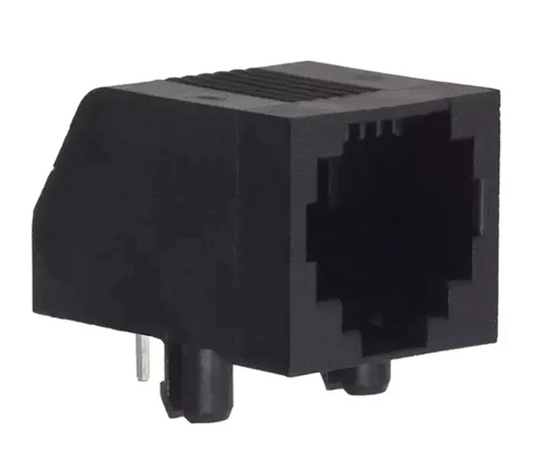 555165-5  Connector RJ-11 F (2 pin) 6 POS 2.54mm Solder RA Thru-Hole 6 Terminal 1 Port Tray Cat 3