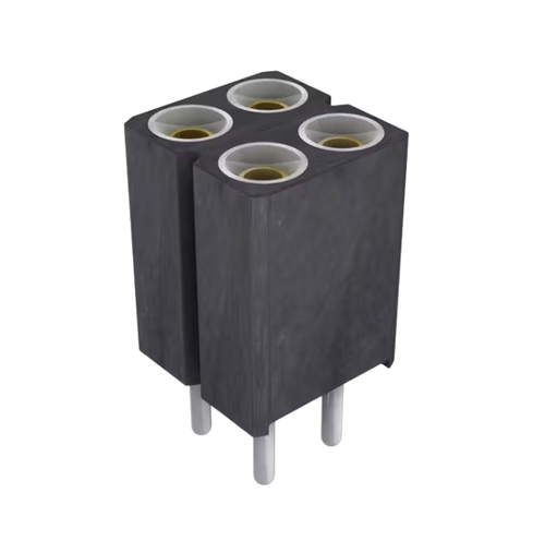 Pack of 5  803-87-004-10-001101  Connector 4 Position Socket 0.100" (2.54mm) Through Hole Gold