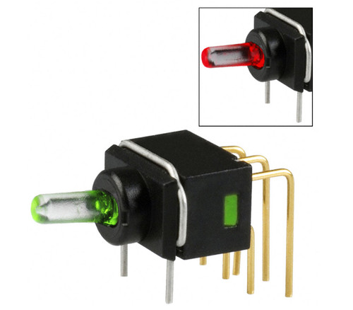 G12JHCF  Switch Toggle ON None ON SPDT Lighted Lever PC Pins 0.1A 28VAC 28VDC 0.4VA PC Mount with Bracket