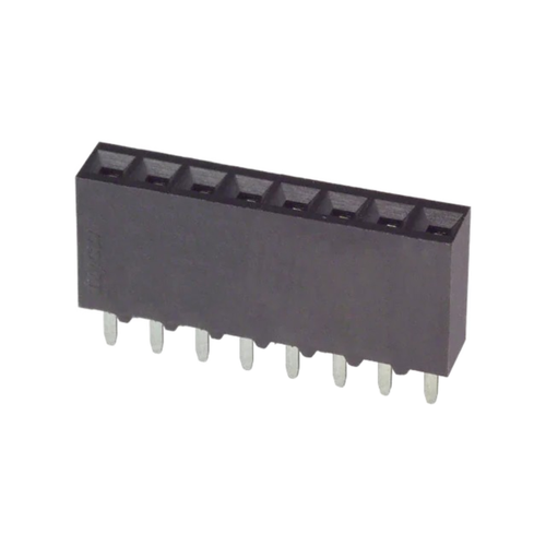 Pack of 2  534237-6  Connector 8 Position Receptacle 0.100" (2.54mm) Through Hole Gold