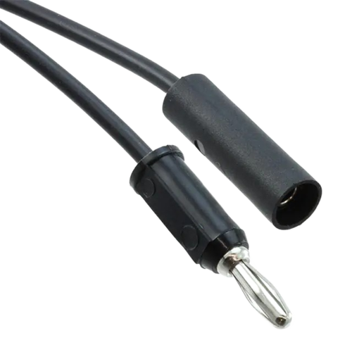 4702-24-0  Banana Plug 24.0" (609.60mm), Single To Banana Socket (Jack), Single, Sheathed Patch Cord 5000VDC (5kV)