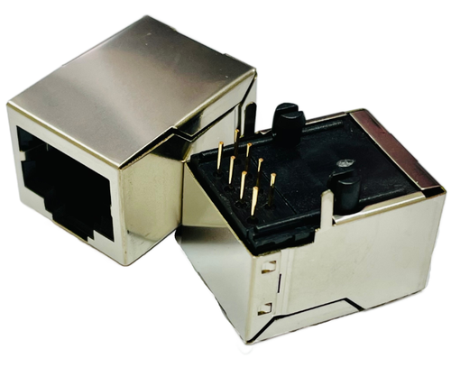  Pack of 10  Socket Side Entry Shielded Short Body RJ45 8P8C PCB Mount for Network Ethernet