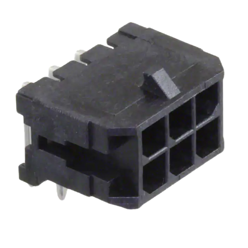 Pack of 4  0430450602  Connector Header Through Hole, Right Angle 6 position 0.118" (3.00mm) :Rohs  43045-0602
