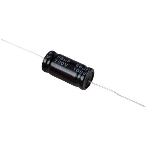 Pack of 10 Capacitor Non-Polarized Crossover Aluminum Electrolytic  68uF 100V 16mmX38mm, ±10% tolerance, RoHS