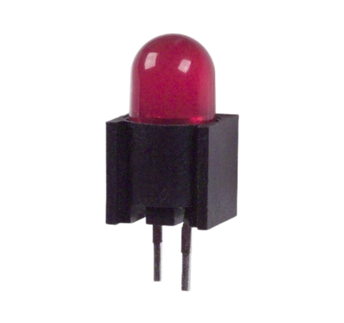 Pack of 2  550-1104F  LED Circuit Board Indicator LED Circuit Board Indicator Single Red Diffused 1.8V 2mA Round with Domed Top 5mm, T-1 3/4 Through Hole