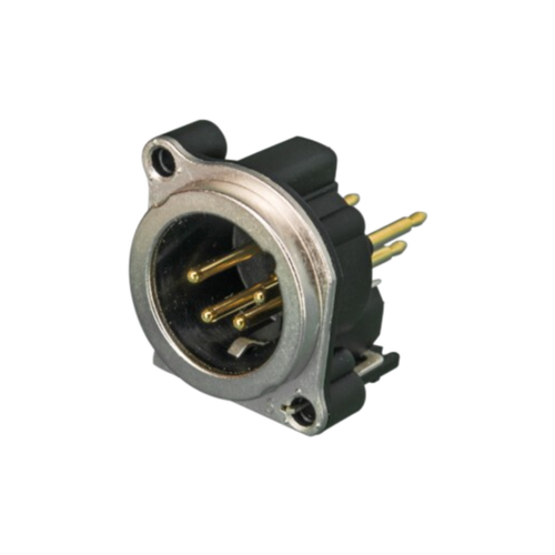 Pack of 2 NC4MBV Conn XLR Connector M 4 POS Screw ST Flange Mount 4 Terminal 1 Port