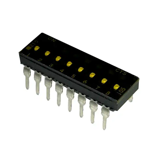 210B008LPST  Dip Switch SPST 8 Position Through Hole Slide (Standard) Actuator 100mA 20VDC 210B8LPST
