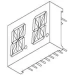 LDD-F5404RI  	LED Display Modules Red 14Segment  0.54" DBL 18Dip Through Hole :RoHS
