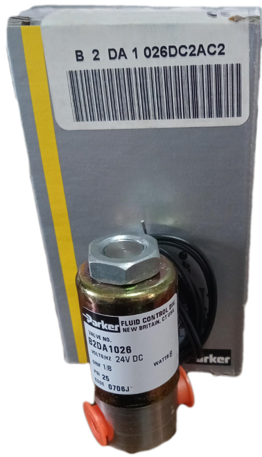 B2DA1026DC2AC2  Fluid Control DIV Valve no:B2DA1026 Volts/hz:24V DC Orif:1/8 Watts:6 Psi:25
