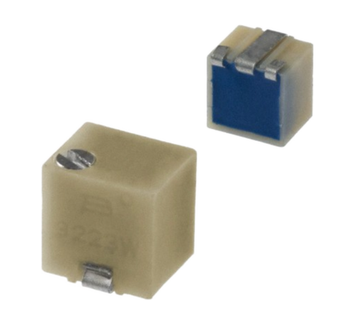 3223W-1-103E   Resistor Cermet Trimmer 10K Ohm 20% 0.125W(1/8W) 11(Elec)Turns (3.9 X 3.52 X 4.16mm) J-Hook...
