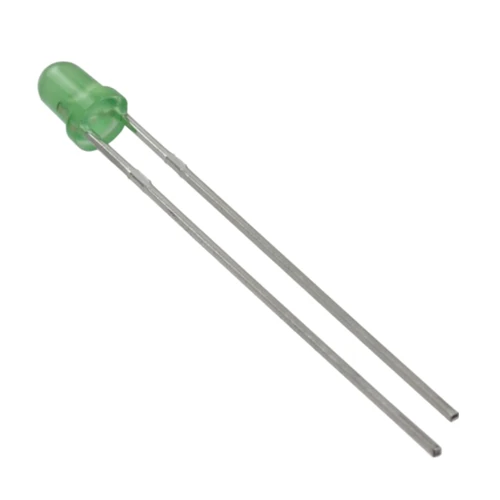 Pack of 5  151031VS04000  Standard LEDs, 3MM, B. Green, 120MCD, 570NM, Bulk, RoHS