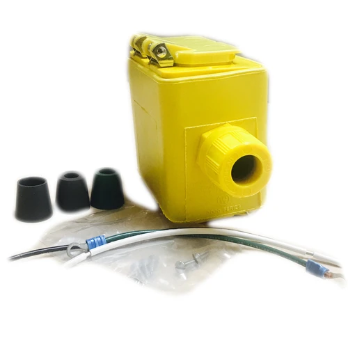 3005-1, 1301370127 Multiple Outlet Box 4 Outlets Nema 5-15 Neotex , Rubber - Yellow, 130137-0127