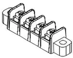 Pack of 4  38700-6110  Connector Barrier Block Screws 10 Circuit 0.325" (8.26mm) :RoHS