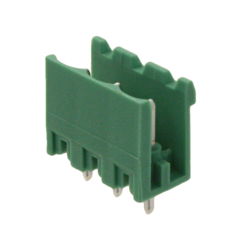 MSTBV2,5/3-G-5,08  Connector Terminal Block Header, 3 Position Male Pins, Shrouded (2 Side) 0.200" (5.08mm) Vertical Through Hole  1758021 V0 , 1758021