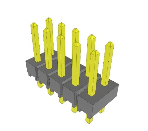 Pack of 2  TSW-105-07-F-D  Connector Header Through Hole 10 position 0.100" (2.54mm)
