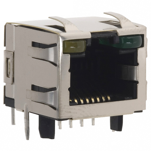 Pack of 5  2-406549-1  Jack Modular Connector 8p8c (RJ45, Ethernet) 90° Angle (Right) Shielded, EMI Finger Cat5 :RoHS