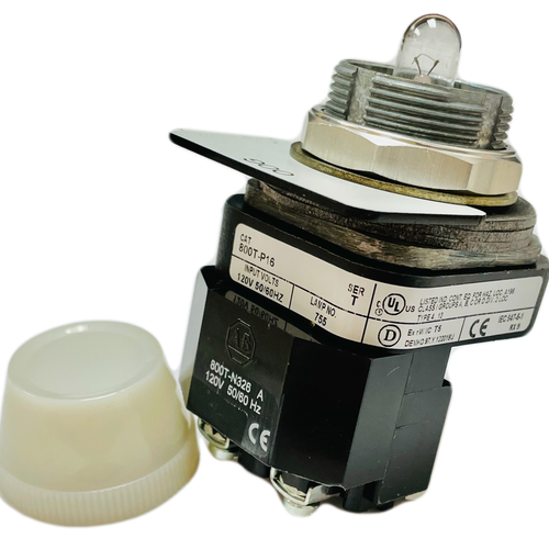 800T-P16  30.5mm Type 4/13 Pilot Light, Xfmr, No Test Option, Incand., No Cap, 120V AC 50/60 Hz