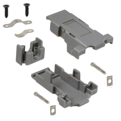 983-009-010R031  Connector Backshell 9 Position Two Piece Gray 180° Unshielded :RoHS