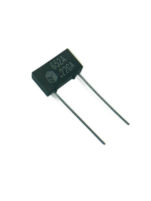 Pack of 10 652A1A224G Capacitor Metallized Polycarbonate, Flame Retardant Epoxy case, Rectangular Radial Leads,.22MFD 50V 22AWG 2%, Bulk, RoHS