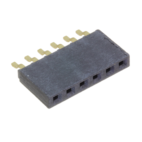 Pack of 8  SMH-106-02-G-S  Connector Receptacle 6 Position 0.100" (2.54mm) Surface Mount, Right Angle Gold :RoHS, Tube