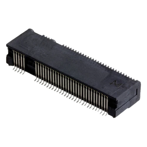 Pack of 4  1-2199230-6    Connector M.2 (NGFF) Mini Card Gold Female 0.020" (0.50mm)  67 Position Black :RoHS, Cut Tape