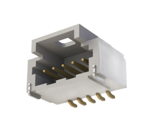 Pack of 4  T1M-05-F-SH-L  Connector Header Surface Mount, Right Angle 5 position 0.039" (1.00mm)