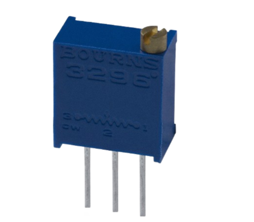 Pack of 4 3296W-1-503LF  Trimmer 50 kOhms 0.5W, 1/2W PC Pins Through Hole Trimmer Potentiometer Cermet 25.0 Turn Top Adjustment