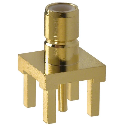 142138  SMB Connector Jack, Male Pin 50 Ohms Through Hole Solder
