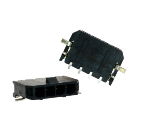 Pack of 4 0436500413  Connector Header Surface Mount, Right Angle 4 position 0.118" (3.00mm)