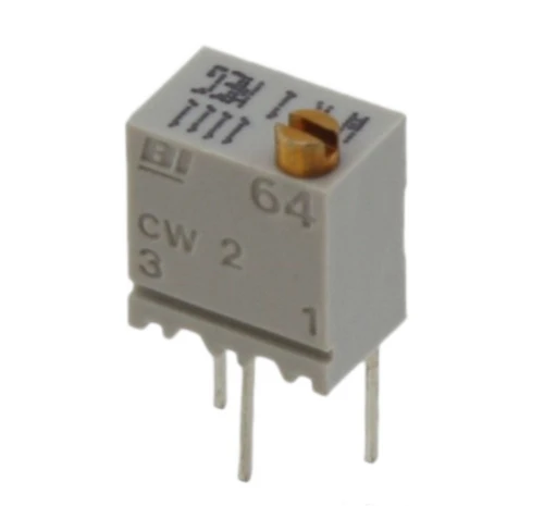 Pack of 5  64WR10KLF Trimmer 10 kOhms 0.25W, 1/4W PC Pins Through Hole Trimmer Potentiometer Cermet 12.0 Turn Top Adjustment
