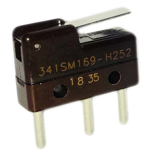 341SM169-H252  Basic / Snap Action Switches Lever actuated left angle PCB