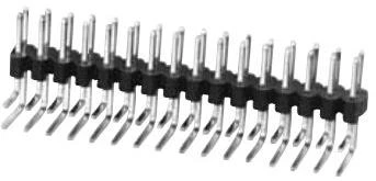 PH103TA  Conn Unshrouded Header HDR 20 POS 2.54mm Solder RA Side Entry Thru-Hole