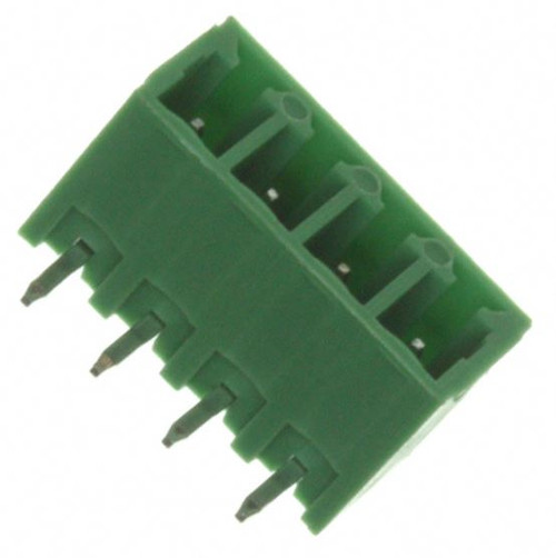 Pack of 4   691322310004   Connector 4 Position Terminal Block Header, Male Pins, Shrouded (4 Side) 0.150" (3.81mm) 90°, Right Angle Through Hole : RoHS