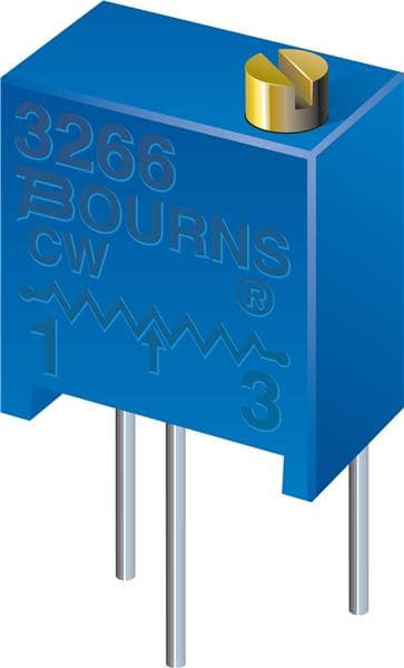 3266W-1-103 Trimmer Resistors Through Hole 1/4" 10Kohms 10% SQ W/Standoff Sealed