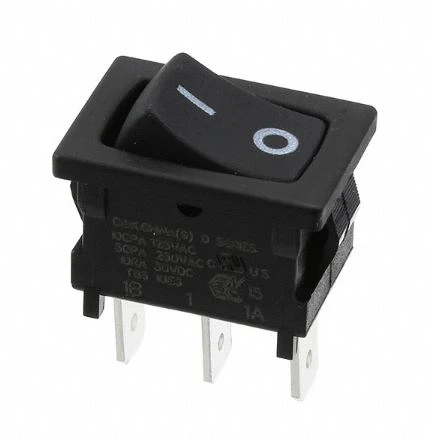 Pack of 2   D501J12S215PQA   Rocker Switch SPDT 10A (AC) 125 V Panel Mount, Snap-In : RoHS
