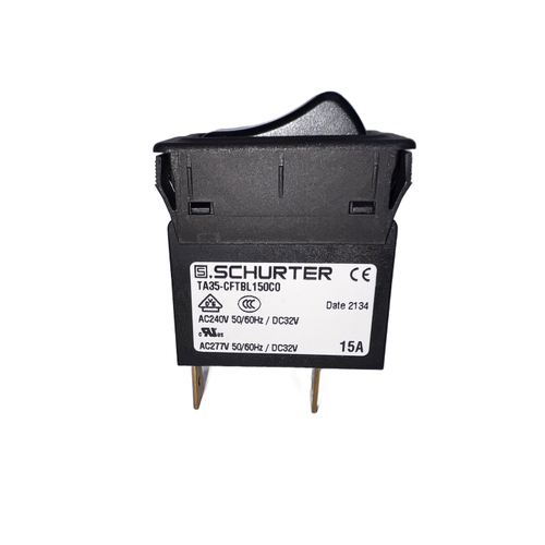 4435.0255   Circuit Breaker Thermal 15A 240 V AC 32 V DC Rocker Panel Mount : RoHS