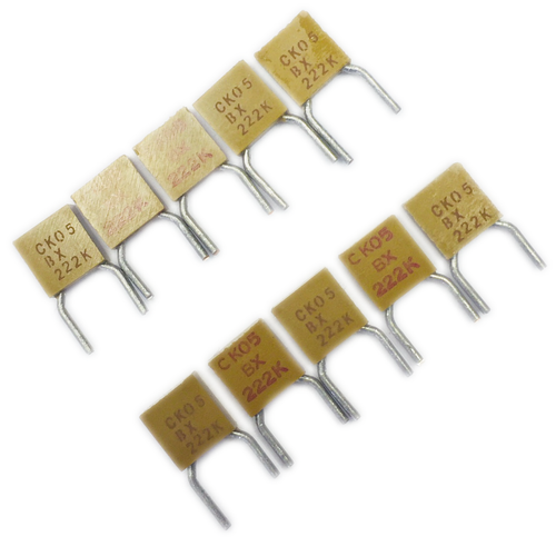 Pack of 10   CK05BX222K   (Prepped) Cap Ceramic 0.0022uF 100V X7R 10% Radial 5.08mm 125C